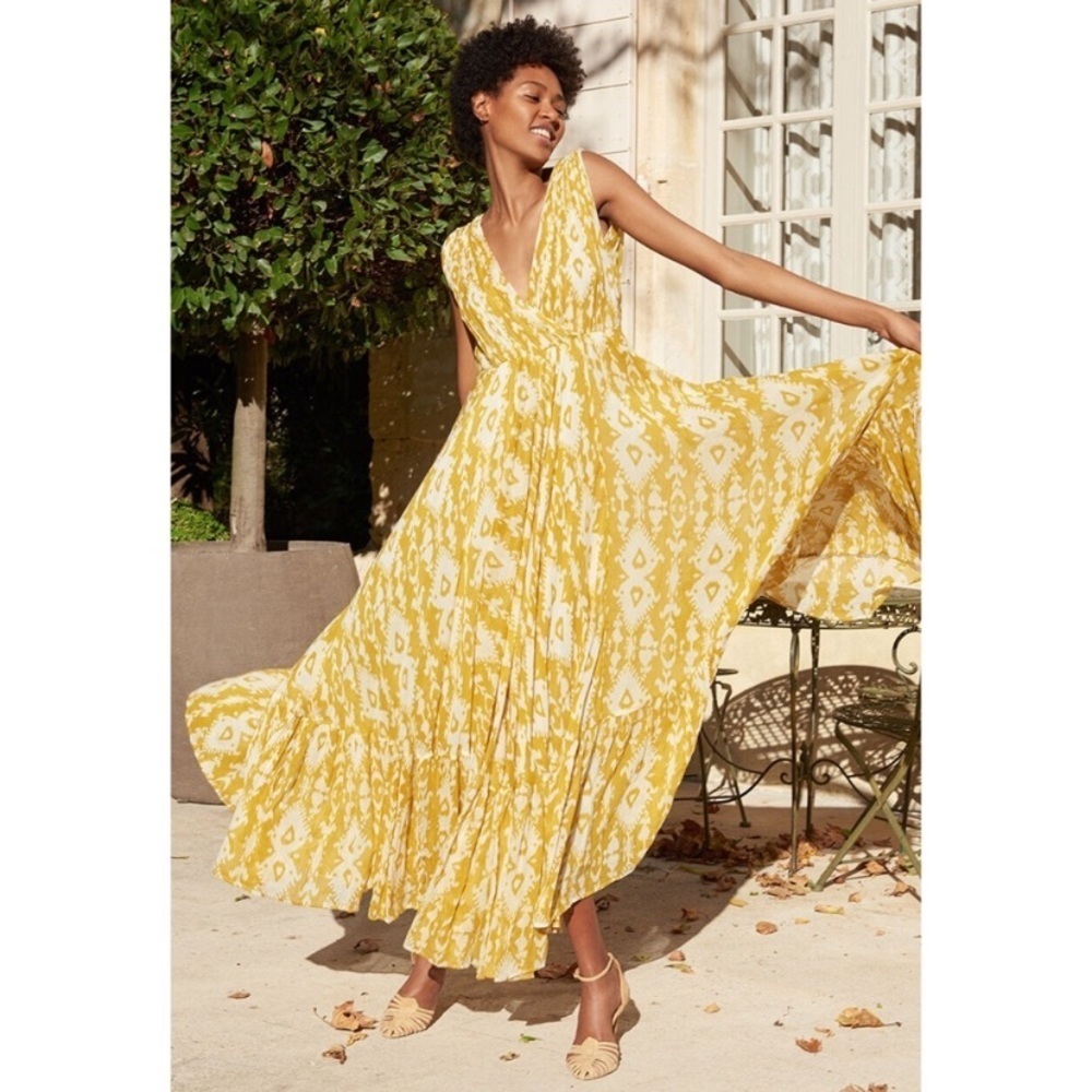 Mes Demoiselles Samarcande Ikat Print Cotton Dress Size 6​​​​ - Picture 11 of 12